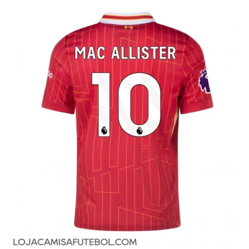 Camisa de Futebol Liverpool Alexis Mac Allister #10 Equipamento Principal 2024-25 Manga Curta